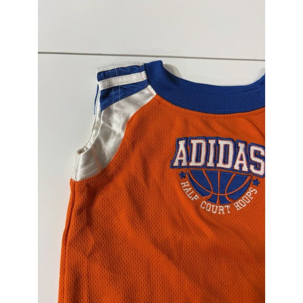 Vintage Adidas Jersey Tank Top Orange And Blue Size 6m